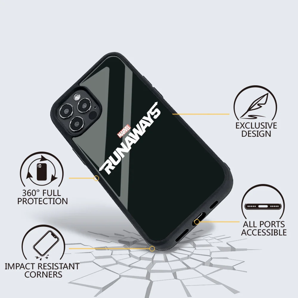 Фото Runaways мобильный телефон чехлы для iPhone 15 14 13 Pro Max 11 12 Mini Alex зеркальный чехол из ТПУ №3