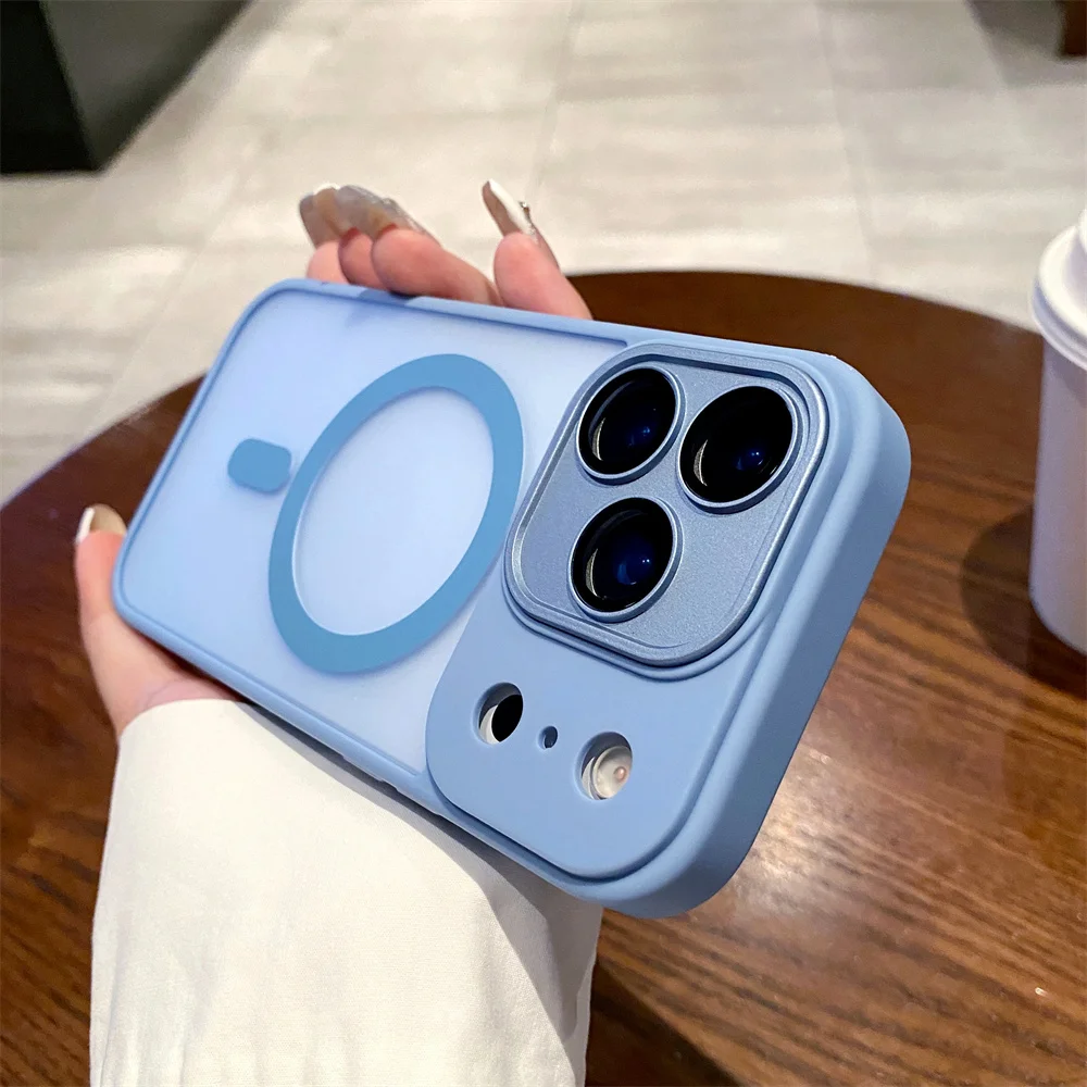 Matte Frosted Magnetic Case with Lens Protection