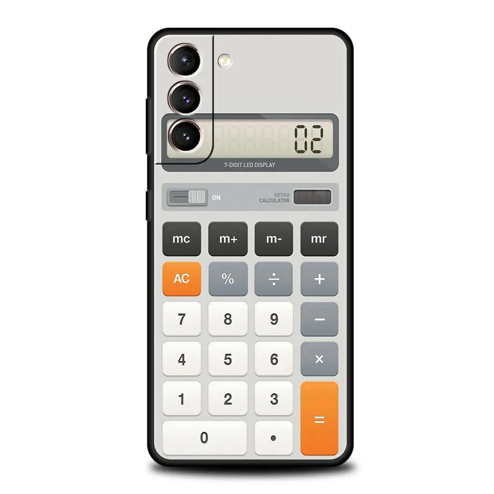 Vintage Calculator Design Soft TPU Phone Case Cover