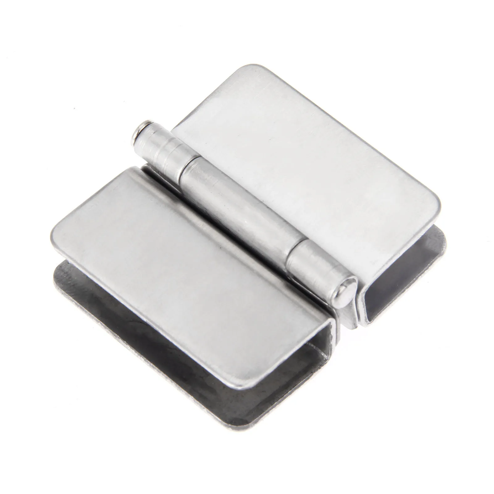 4Pcs 180 Degree Glass Door Hinges Adjustable Double Sided Clip Stainless Steel Cabinet Cupboard Glass Clamps Clip for 5-8mm