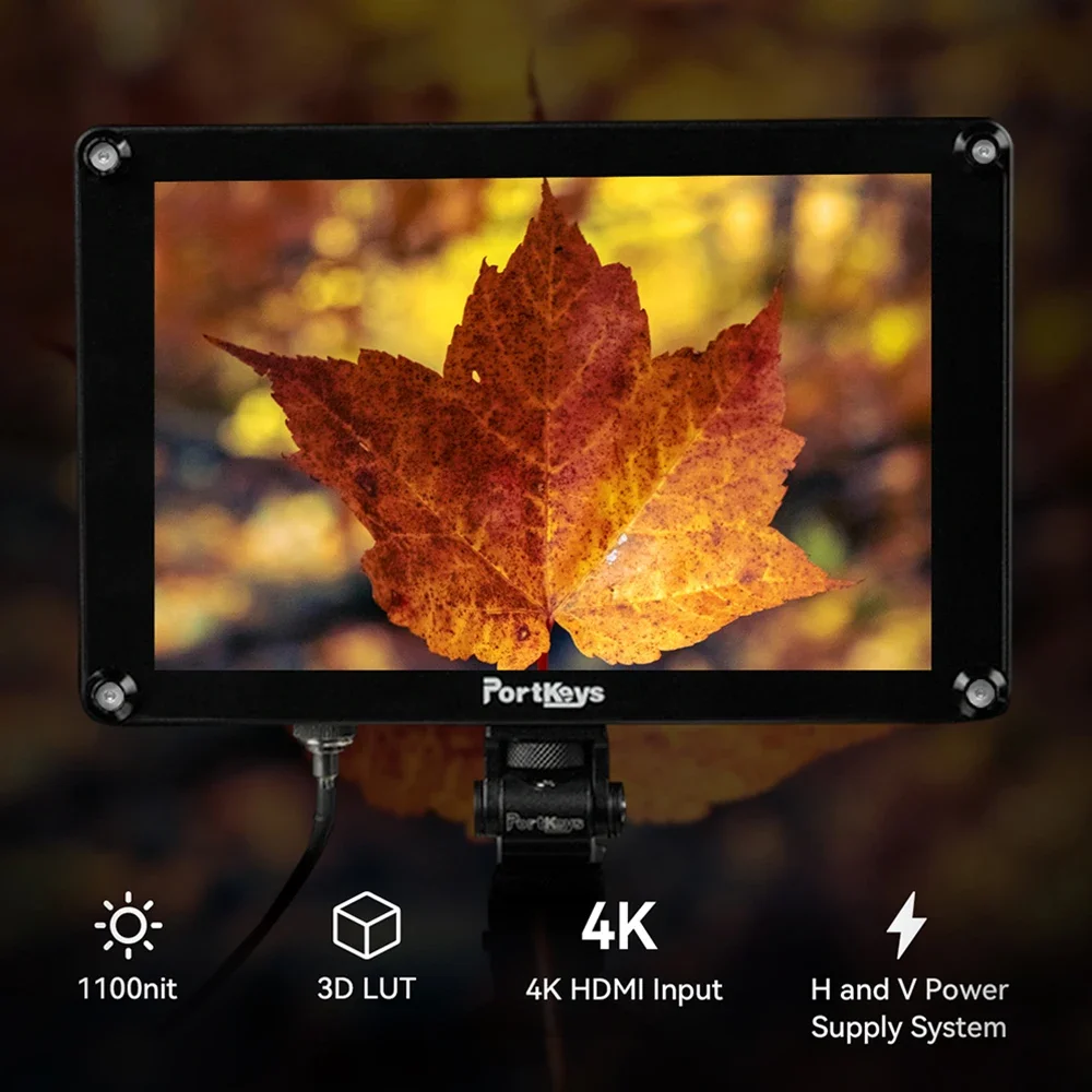Portkeys HS8 8" 1100nit 3G-SDI 3D LUT Output 4K HDMI 3G SDI Monitor Support SDI/ HDMI CONVERSION for Cameras Video Photography