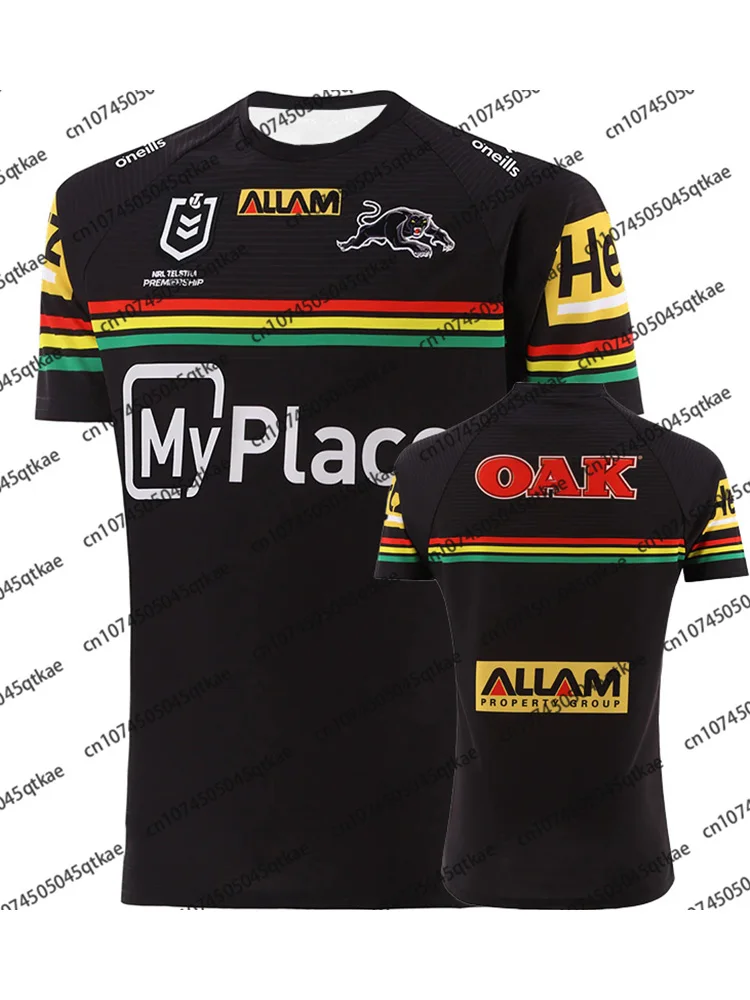 New Summer Australian NRL Penrith Panthers Home Jersey Women Men Oversized Training Tee Breathable Kid/Adult Rugby Jersey