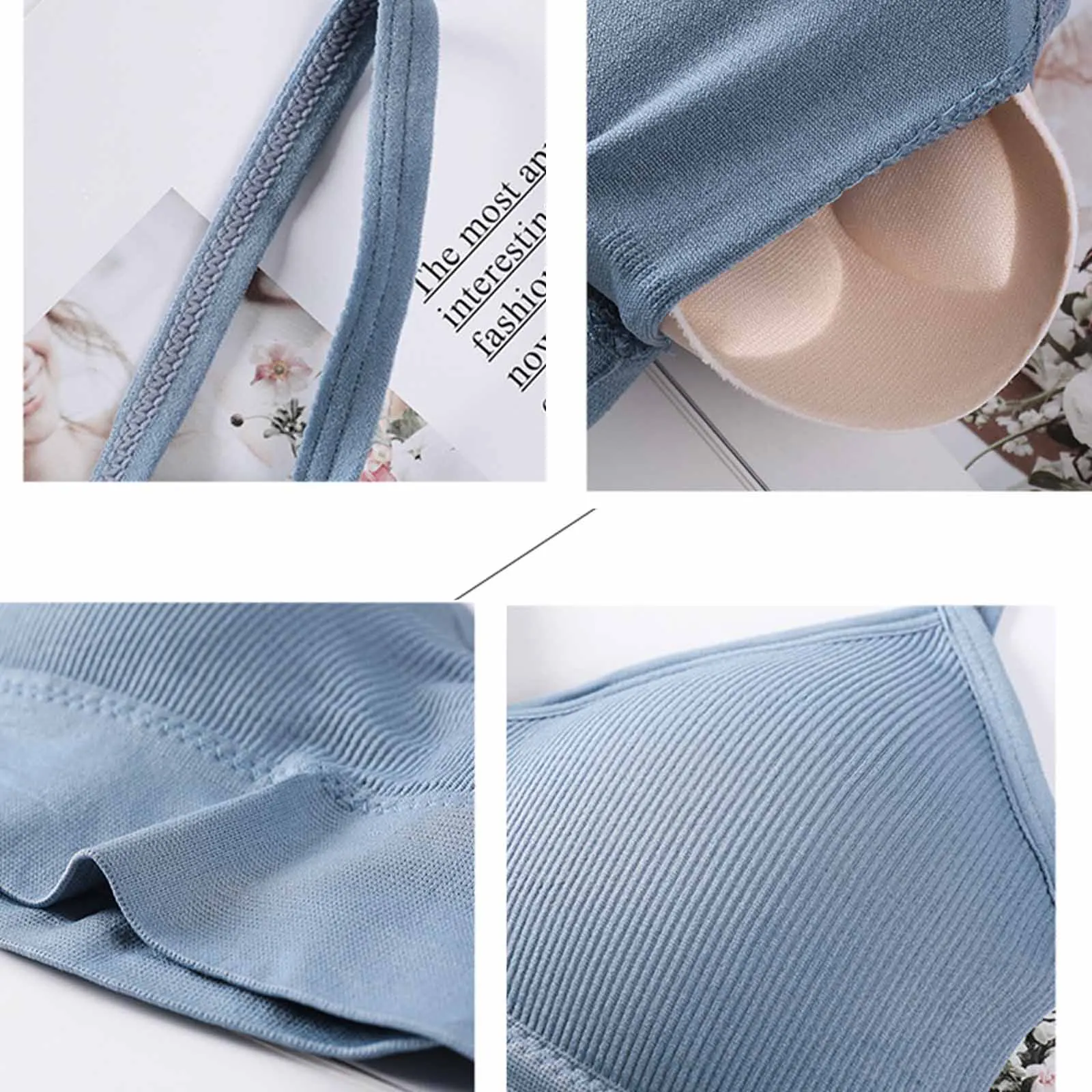 Padded Bra Sexy Womens Crop Tops Vest Tank Tops Lady Summer Sexy Lingerie Intimate 9 Colors Wire Free Active Bra