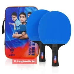 Premium Blue Table Tennis Racket Set (2 Long whit bag)