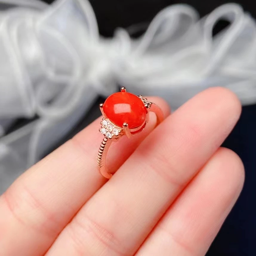 Afghan Kuchi Ornate Oval Red Coral Ring US 11 KJ-001 – Moonfire Charms