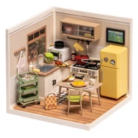 Robotime Rolife 3D Puzzle Model Super Store Series Happy Meals Kitchen Plastic DIY Miniature House Kit Building Blocks Kits 2