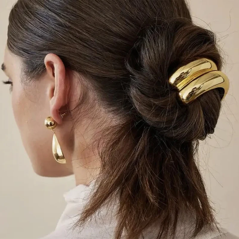 Vintage Metal Hair Accessories Fashion Punk Metal Irregular Headband Hammer Arch Ponytail Headband Hair Rope