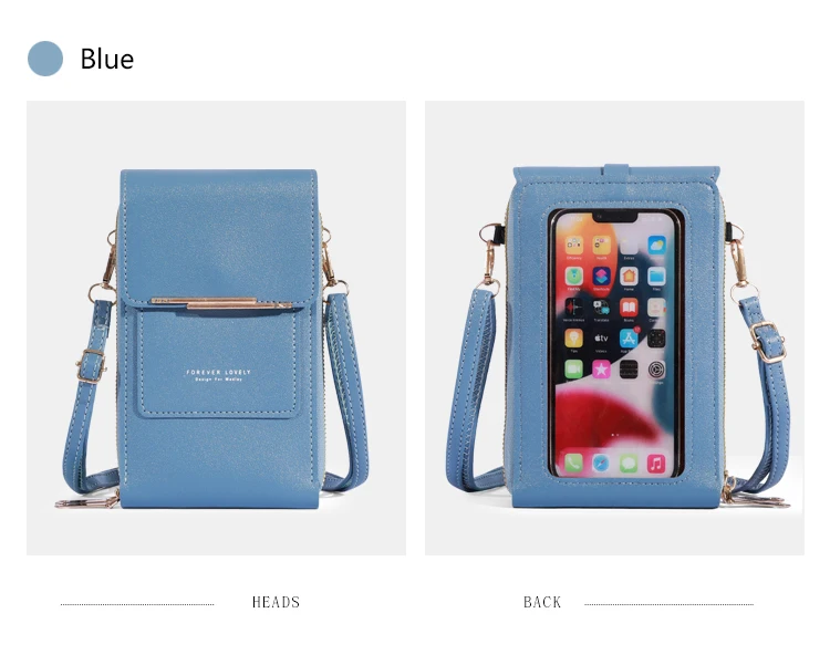 Touchscreen-Handy tasche, Mini-Klappe-Umhängetasche, Mode-Kunstleder-Geldbörse, vertikale Geldbörse mit Kartens ch litzen – Detail 18