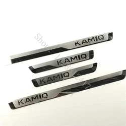 Skoda KAMIQ Stainless Steel Door Sill Scuff Plate and Pedal Cover Stickers (Silver)