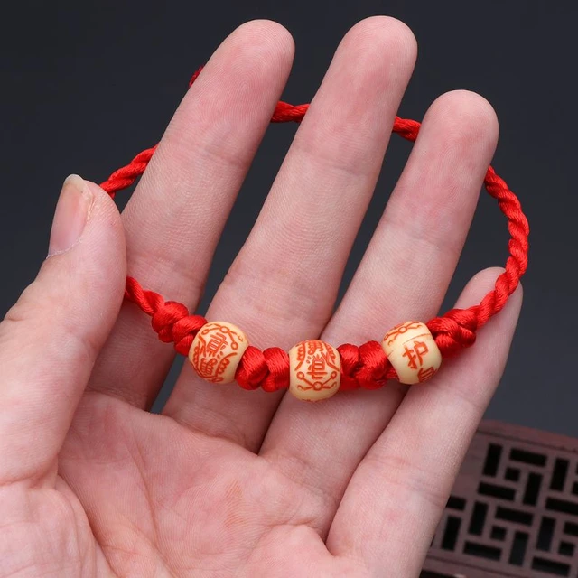 Tibetan Peace Red string Adjustable bracelet