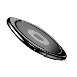 Universal Finger Ring Phone Holder and Mount - Adjustable Grip (Black)