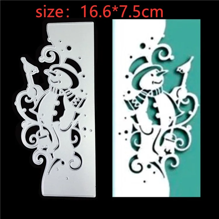 thumbnail image 1 of Plantillas de corte de metal con dibujos de muñecos de nieve de Navidad para álbumes de recortes, sellos, álbumes de fotos, gofrado decorativo, tarjetas de papel DIY, 1 of 5