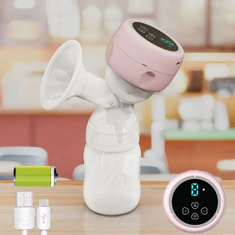 Electric Breast Pump Electric Breast Pump with LED Screen Milk Puller for Breastfeeding Low Noise Anti-Backflow Comfort Milk Collector
