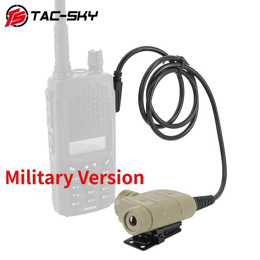 TS TAC-SKY Тактический телефон в стиле милитари PTT Kenwood Plug Silynx U94 PTT для раций Baofeng UV5R UV82