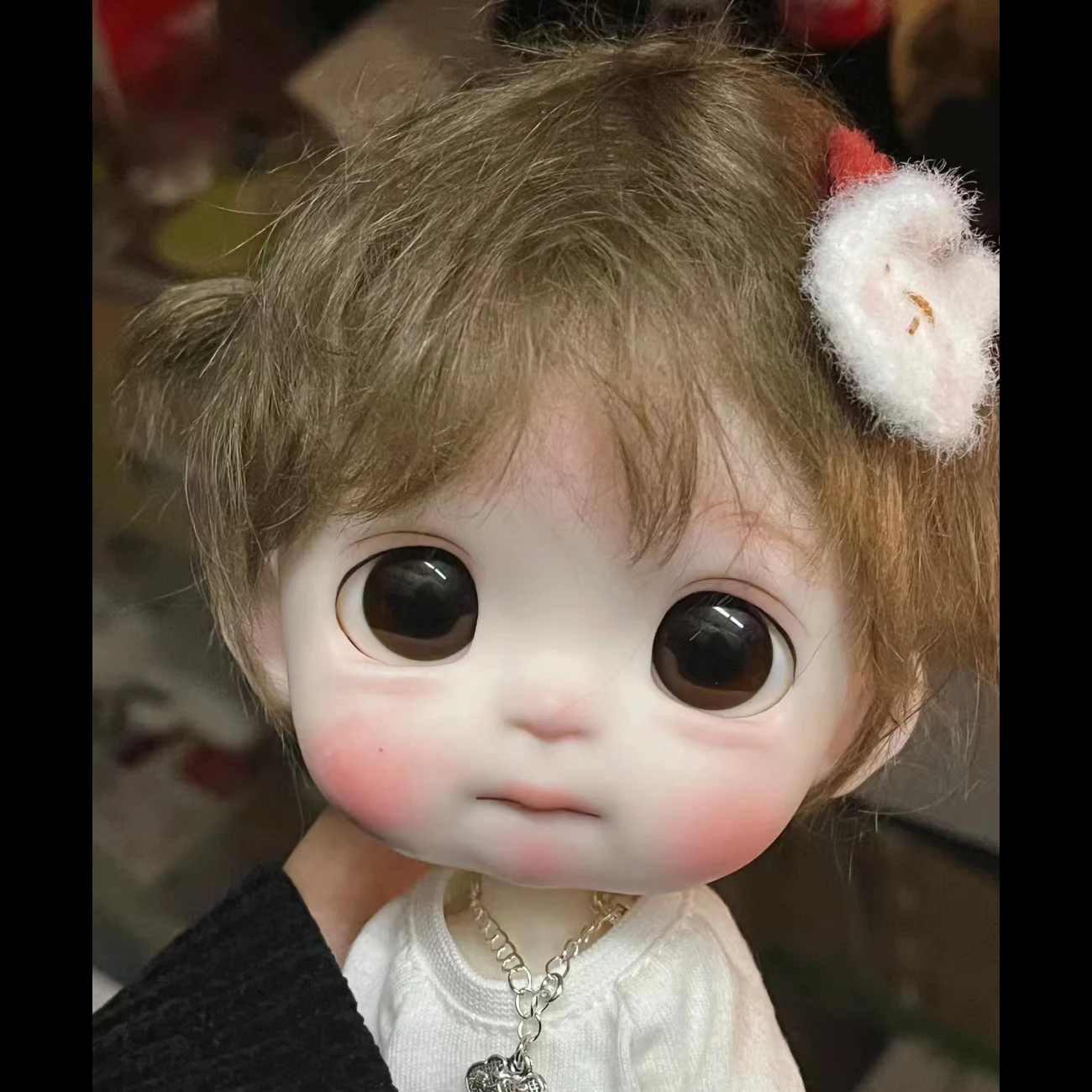 

New 1/6 BJD Doll Big Head Lovely Girl Resin Material DIY Doll Accessories Cute Doll No Makeup Toys Gift