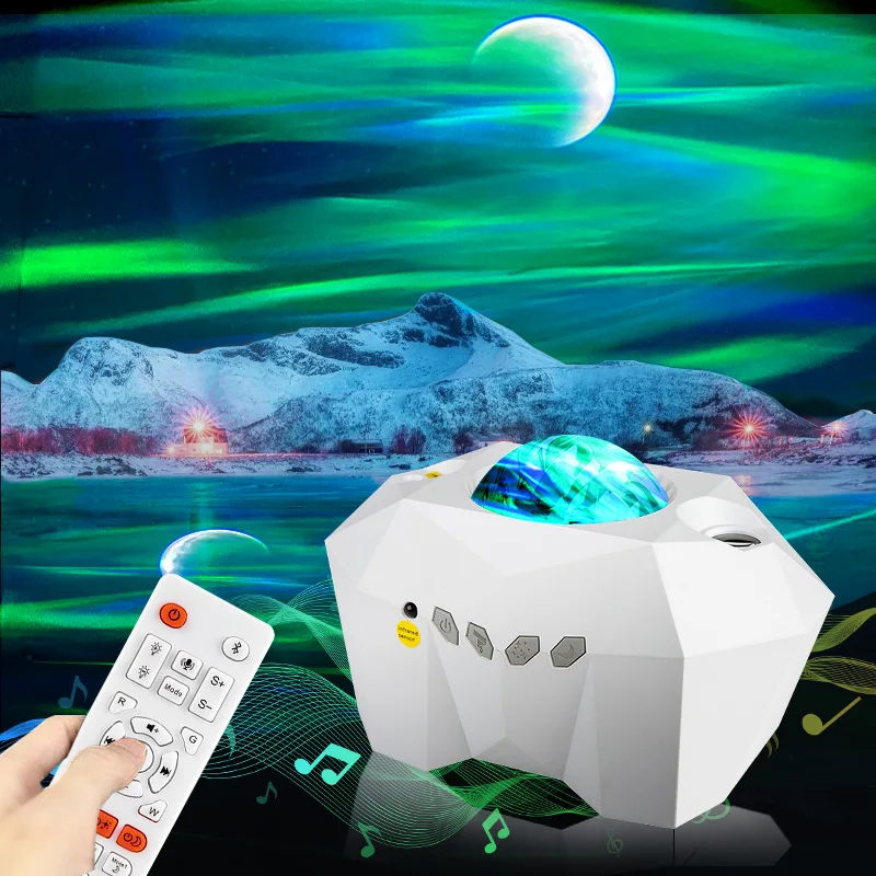 Proyector Led Aurora boreal, Luna, Galaxia, luces nocturnas, Bluetooth,  música, estrella, nebulosa, proyección, lámpara de atmósfera, decoración de  dormitorio - AliExpress