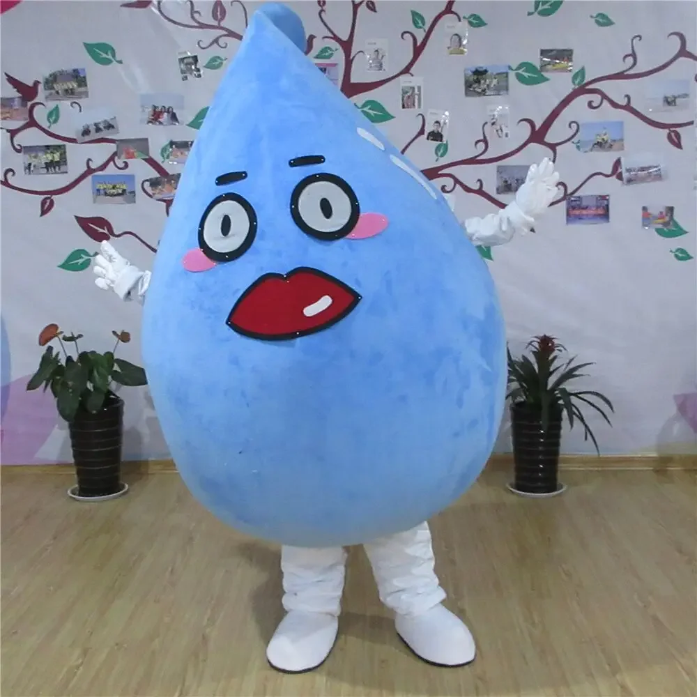 

Adult Blue Water Drop Mascot Costumes Fancy Dress Cartoon Costumes For Sale Halloween Outdoor Decorations Free Shipping