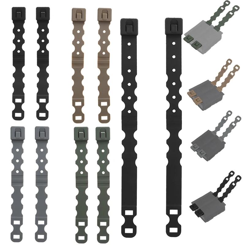 Description Picture 3 of item4pcs Tactical Molle System Malice Clips Strap Molle Clips Attachment for Magazine Pouch for 5.56 AR15 Single/Double Mag Pouches
