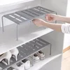 Retractable Kitchen Shelf Layered Shoe Rack Space Saving Shelf Telescopic Storage Rack Household Kitchen Cabinet Organizer Rack 1