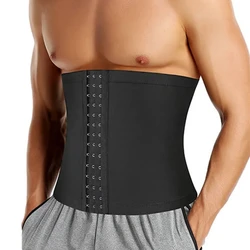Men Sauna Sweat Shaper Belt Thermo Tummy Control Shapewear Slimming Girdle Workout Waist Trainer Corset Gym Abdomen Fat Burning