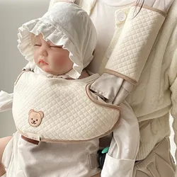 Baby Waterproof Bibs Carrier Cotton Shoulder Saliva Towel Burp Cloth Waist Stool Stroller Safety Seat Belt Protecter Cover Chest