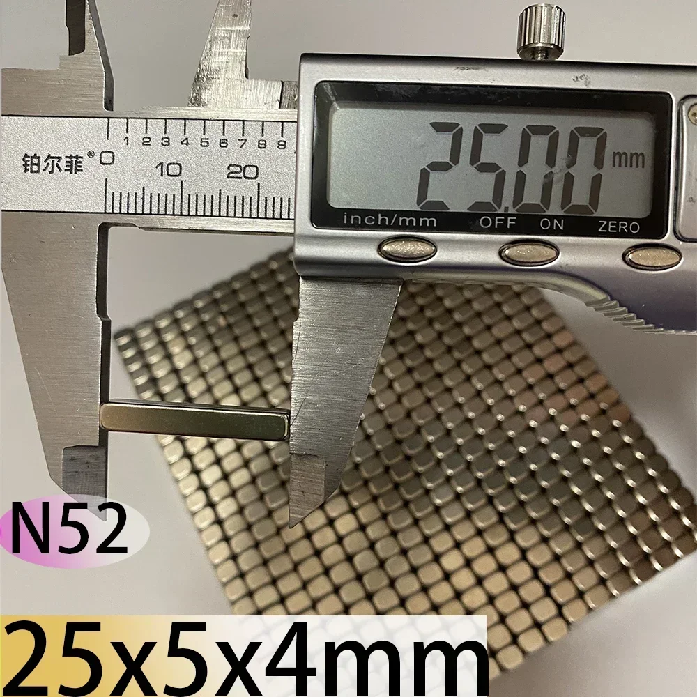 N52 25x5x4 25x5x3 25x5x5 25x5x6 Magnet Neodymium Bar Block Strong Magnets Search Magnetic Bar Ndfeb moror generation Motorcycle