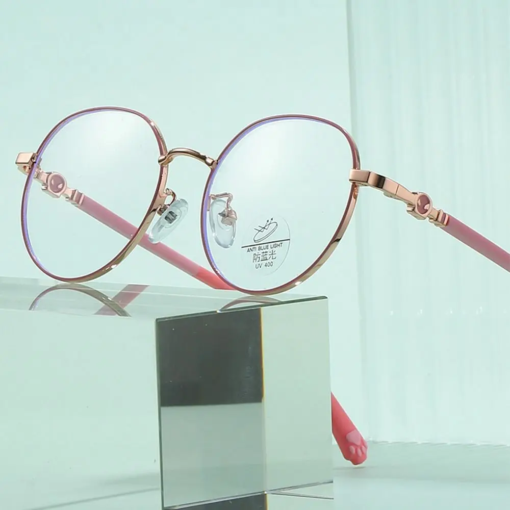Anti-blue Ray Kids Glasses Children Boy Girls Eyewear Ultra Light Round Metal Frame Computer Eye Protection Eyeglasses Spectacle