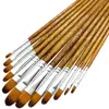 Artist Filbert Paint Brushes Set 12pcs, Soft Anti-Shedding Nylon Hair Wood Handle for Acrylic Oil Watercolor Gouache Paint 1