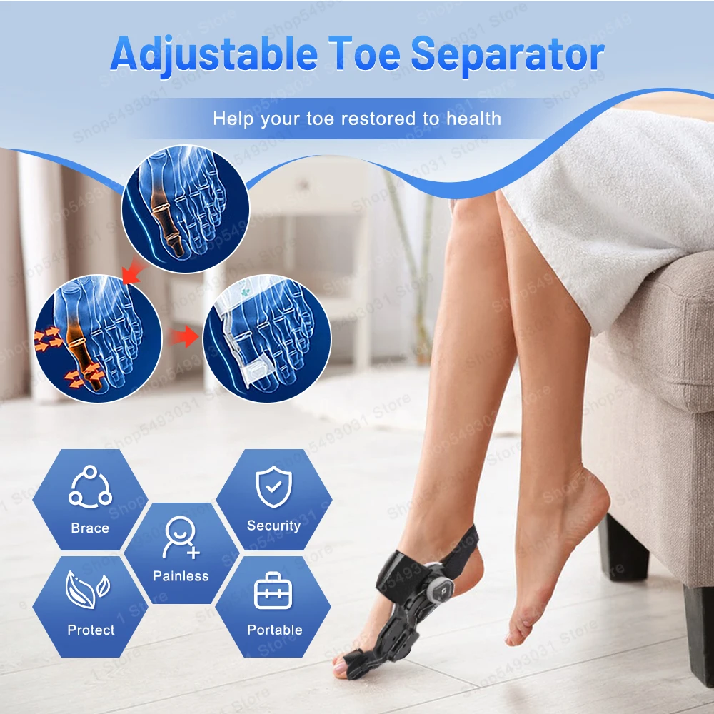 Bunion Corrector Unisex Foot Hallux Valgus Braces Rotatable Toe Separator Straightener Adjustable Pedicure Finger Toe Corrector