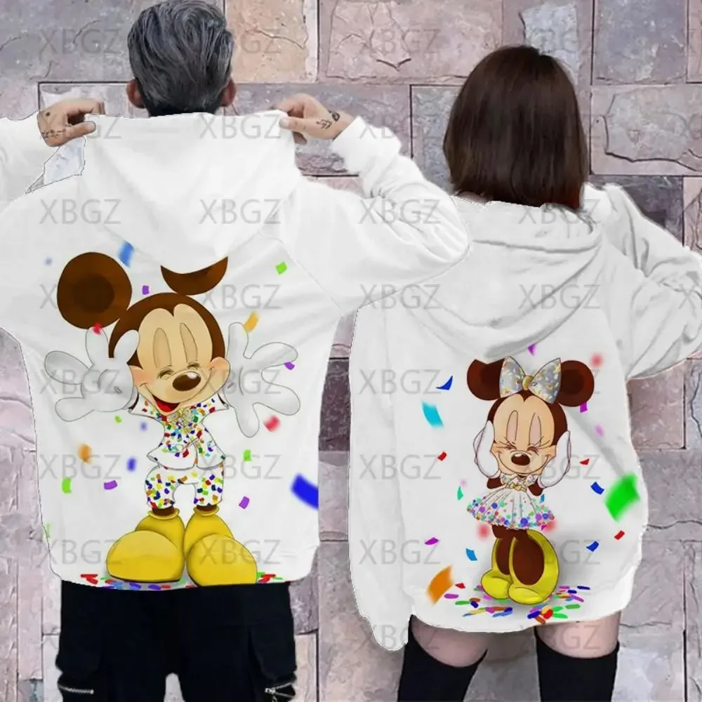 Couple Outfit Disney Hoodies Minnie Mouse Women's Casual Sweatshirt Couple Hoodie Men's Women Clothing Mickey Y2k Print Top