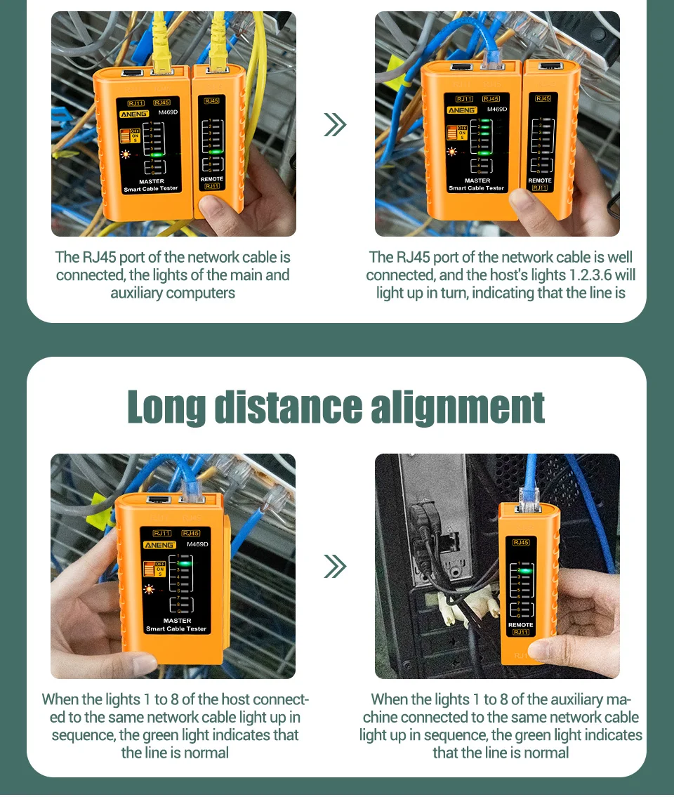 zoerax network cable cabo lan tester utp lan cable tester ferramenta de rede de reparação de rede