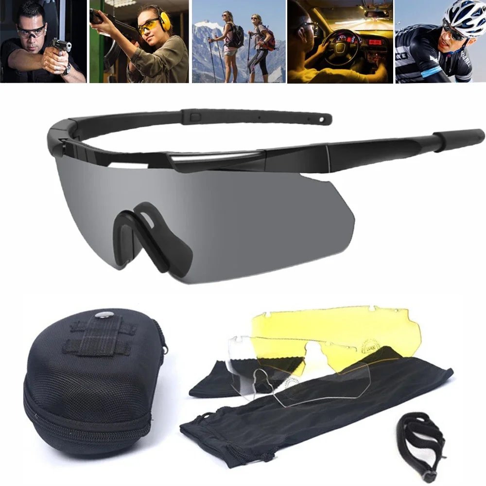 

Hiking Sunglasses Paintball Military Goggles Shooting Tactical Protection Mountaineering Army Glasses Cycling