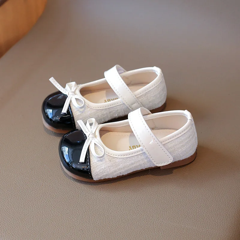 Girls Leather Mary Janes Shoes Soft Bottom Elegant