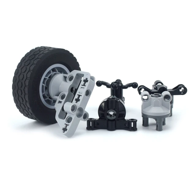 MOC Technical Tire Wheel Hub DIY Bricks Car Truck 44309 92402 32019+86652 Construction building blocks Compatible Tech Parts 2