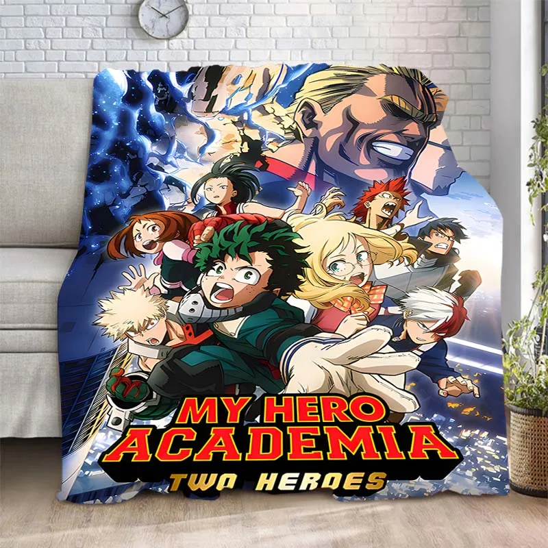 

Anime My Hero Academia Throw Blankets Cartoon Warm Bedspreads Sofa and Bed Soft Flannel Blanket Gift for Children or Adults
