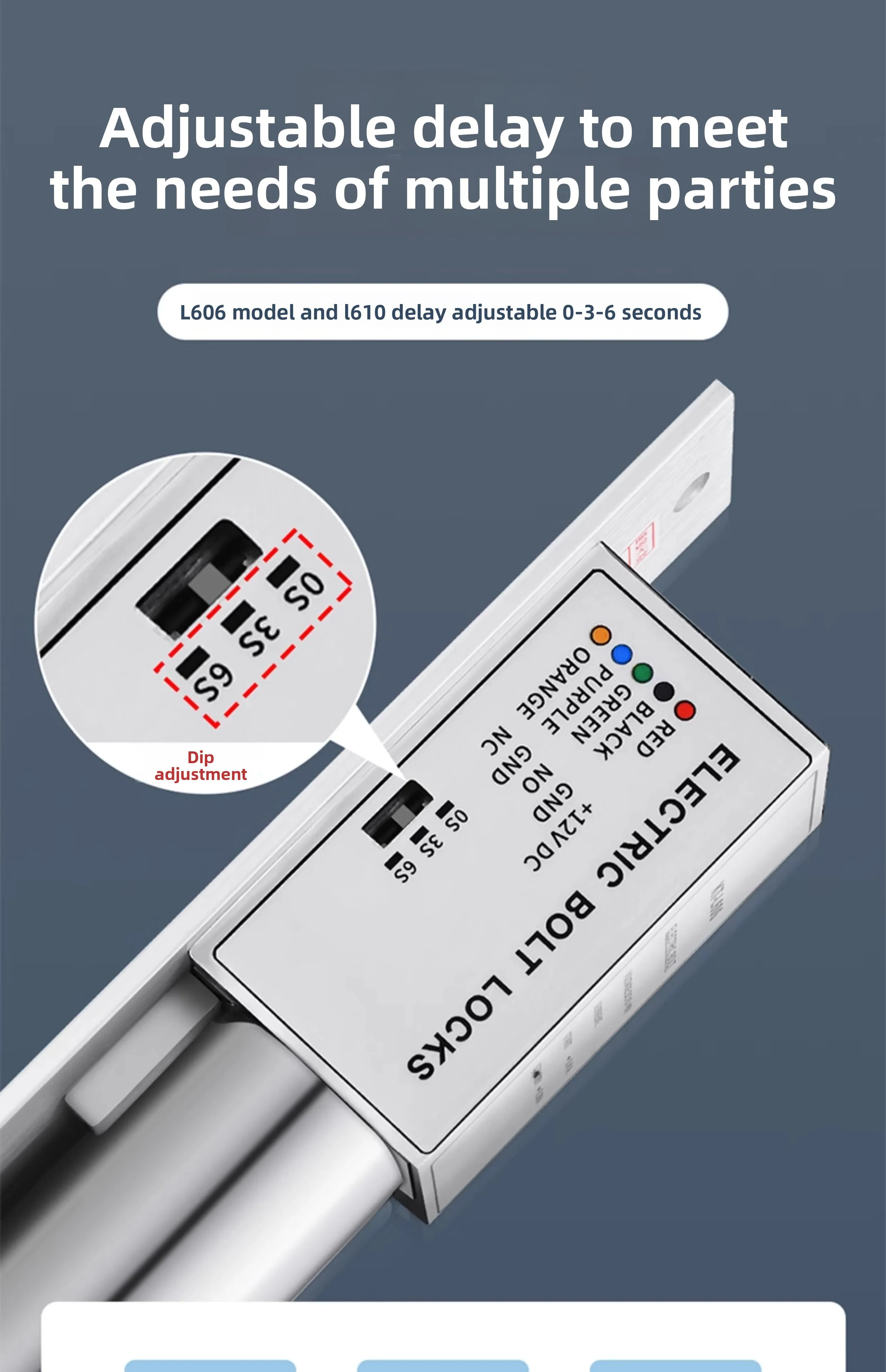 access control electric interlock concealed embedded electronic control lock gla