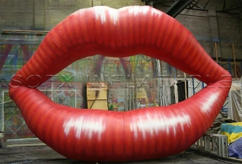 

for night club show party Customized 5mW stage decoration giant advertising inflatable mouth sexy inflatable red lip
