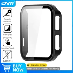 Premium Tempered Glass Screen Protector & Hard PC Bumper Cover - Garmin Venu X1 (Black)