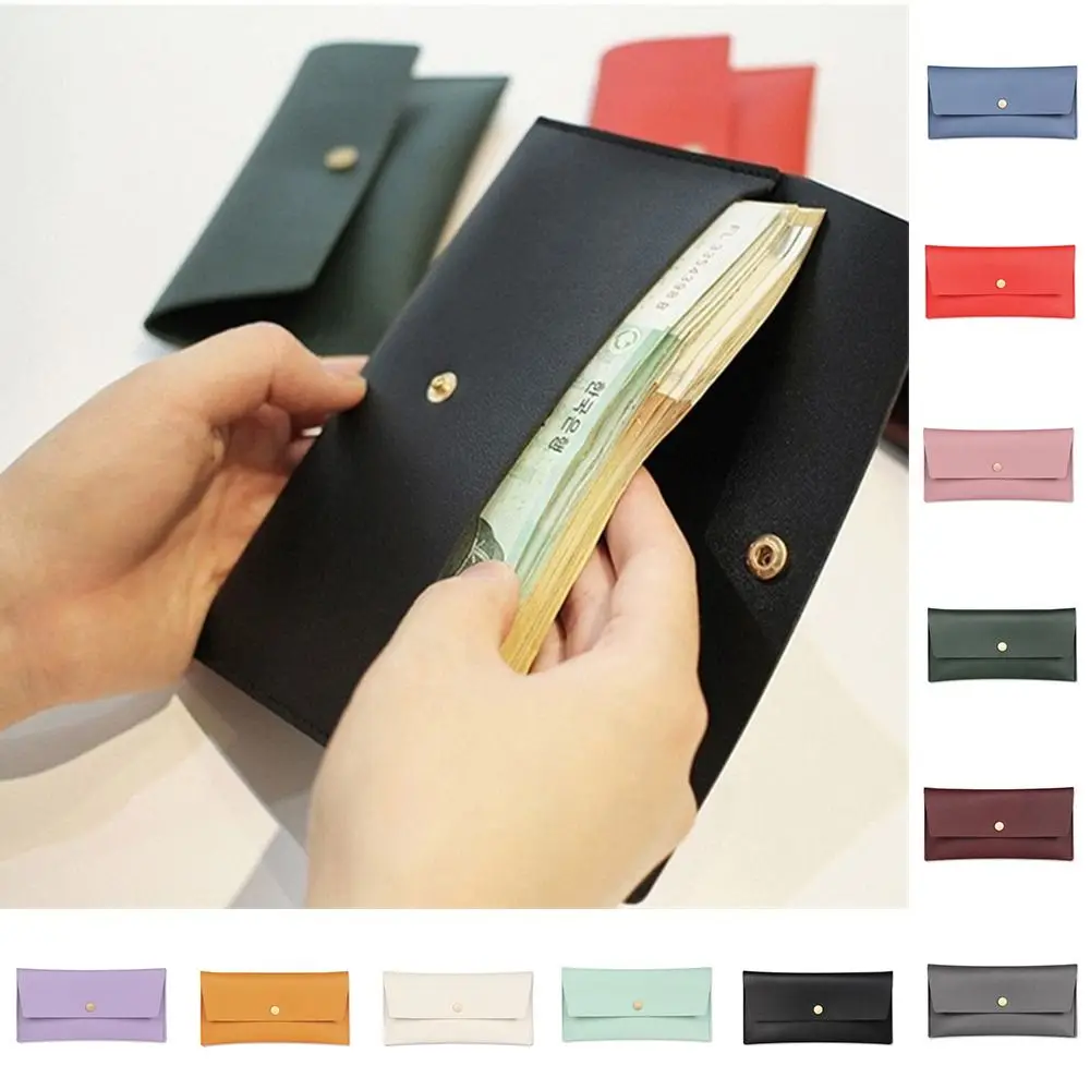 

PU Leather Envelope Wallets Temperament Korean Style Portable Change Bag Coin Purse Multifunctional Women Long Clutch Bag Women