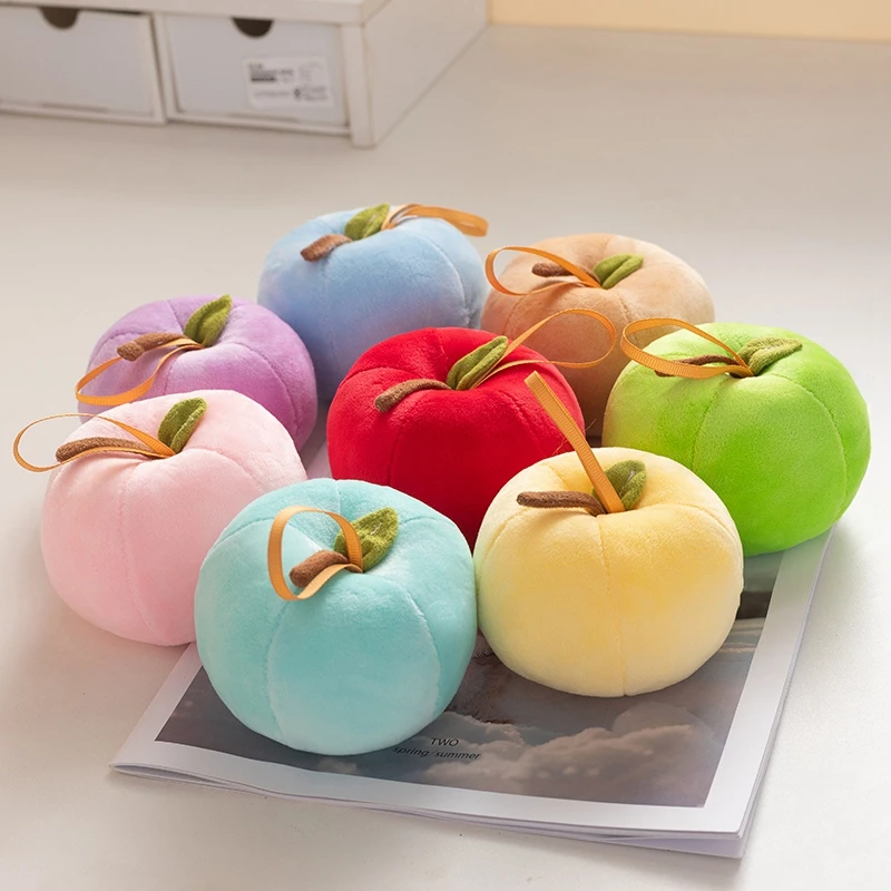 Hot Green Red Apple Plushies Fidget Fruit Plush Toy Soft Stuffed Plushie Doll Education Toy Room Decoration Ornaments