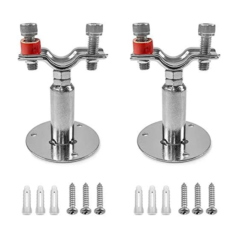 

Adjustable Stainless Steel Pipe Supports Wall/Ceiling Mount Clamp Bracket Set Fit For 1 Inch Diameter Pipe, 2PCS