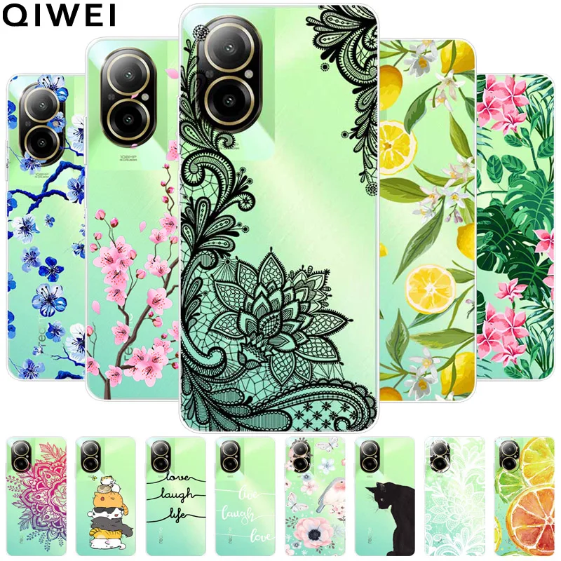Transparent Cute Soft Silicone TPU Phone Case with Clear Bumpers