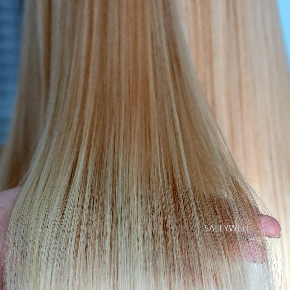 Ombre Blonde Lace Front Wig Long Straight Wig Brown to Dirty Blonde 3T Color Synthetic Heat Resistant Wig Pre Plucked