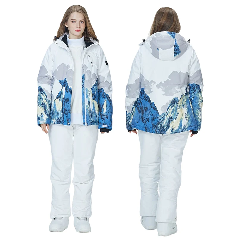 

Новый лыжный костюм для женщин и мужчин, костюм для пары для катания на лыжах и сноуборде, зимние теплые уличные комбинезоны, водонепроницаемый ветрозащитный лыжный комплект из куртки и брюк