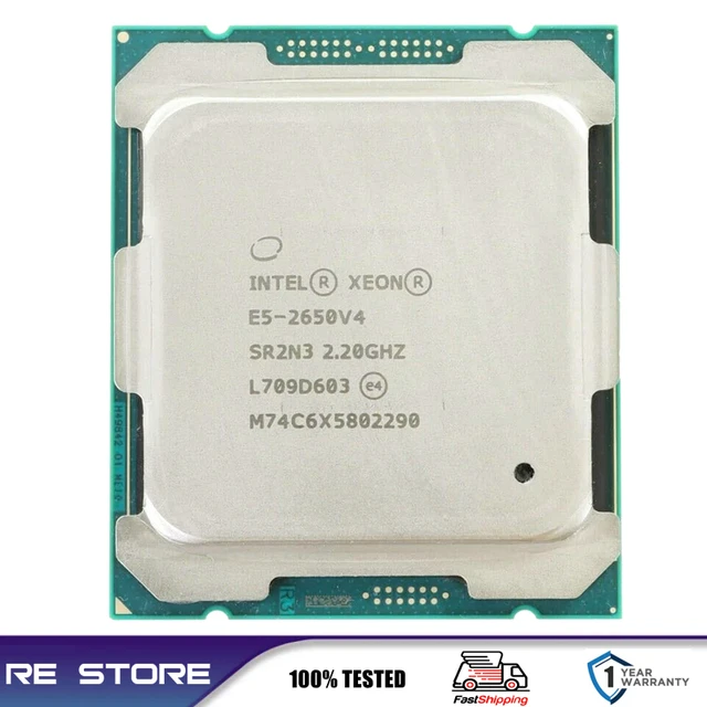Used Intel Xeon E5 2650 V4 E5-2650V4 Processor SR2N3 2.2GHz Twelve nuclei  30M LGA 2011-3 CPU