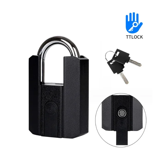 Fingerprint Padlock TTLock Bluetooth APP+Program+Fingerprint+Key Smart Type-C Rechargeable Keyless Home Electronic Door Lock 2