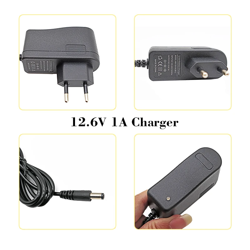 12V 1A 3A 5A 10A 리튬 배터리 충전기 100-240V에서 DC로 변환 11.1V 3S 12.6V 전원 공급 장치 전동 공구 리튬 이온 배터리 팩 고속 충전