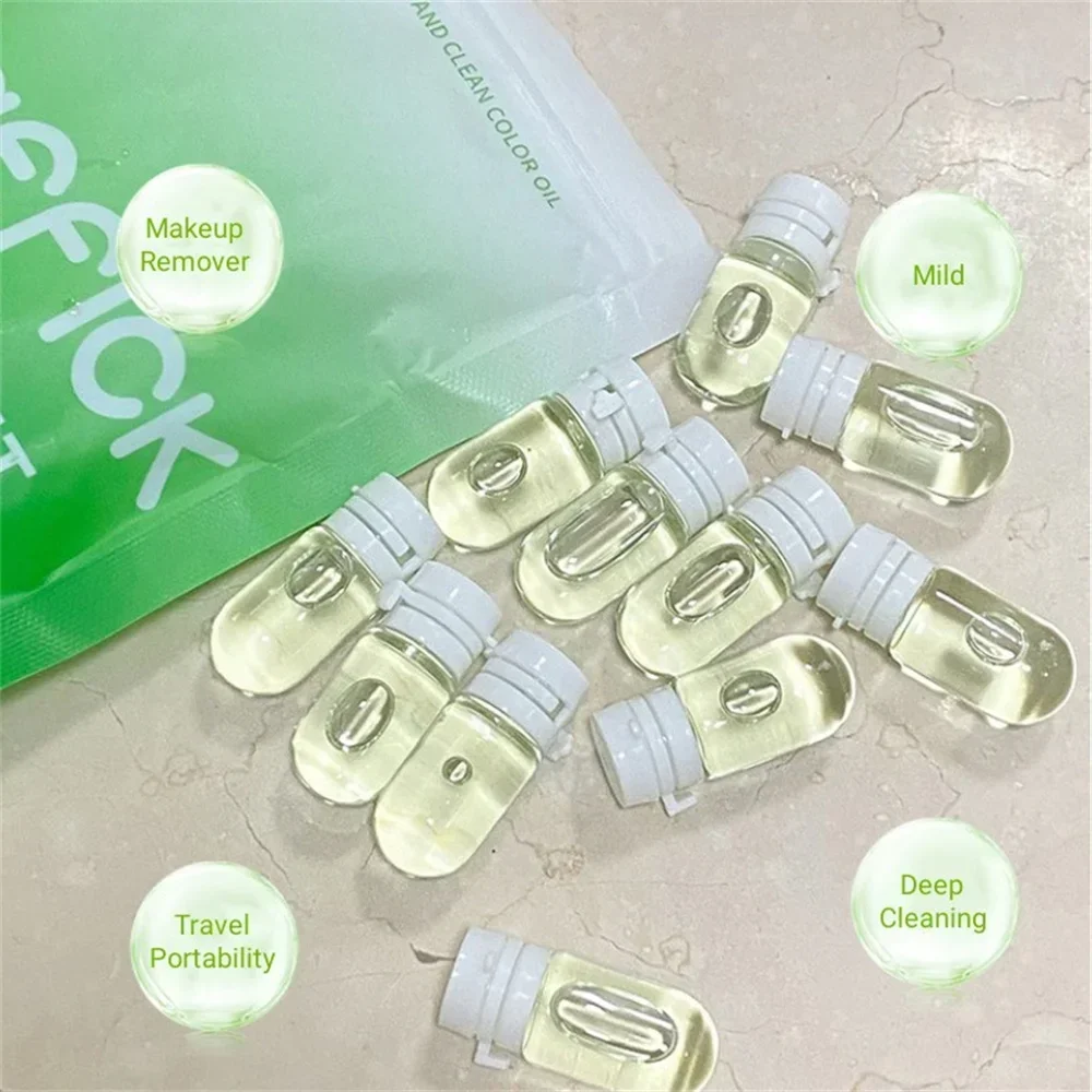 10/20/30pcs Cleansing Oil Camellia Secondary Throw Makeup Remover Oil Deep Cleaning Travel Portable Single Makeup Remover Oil 4