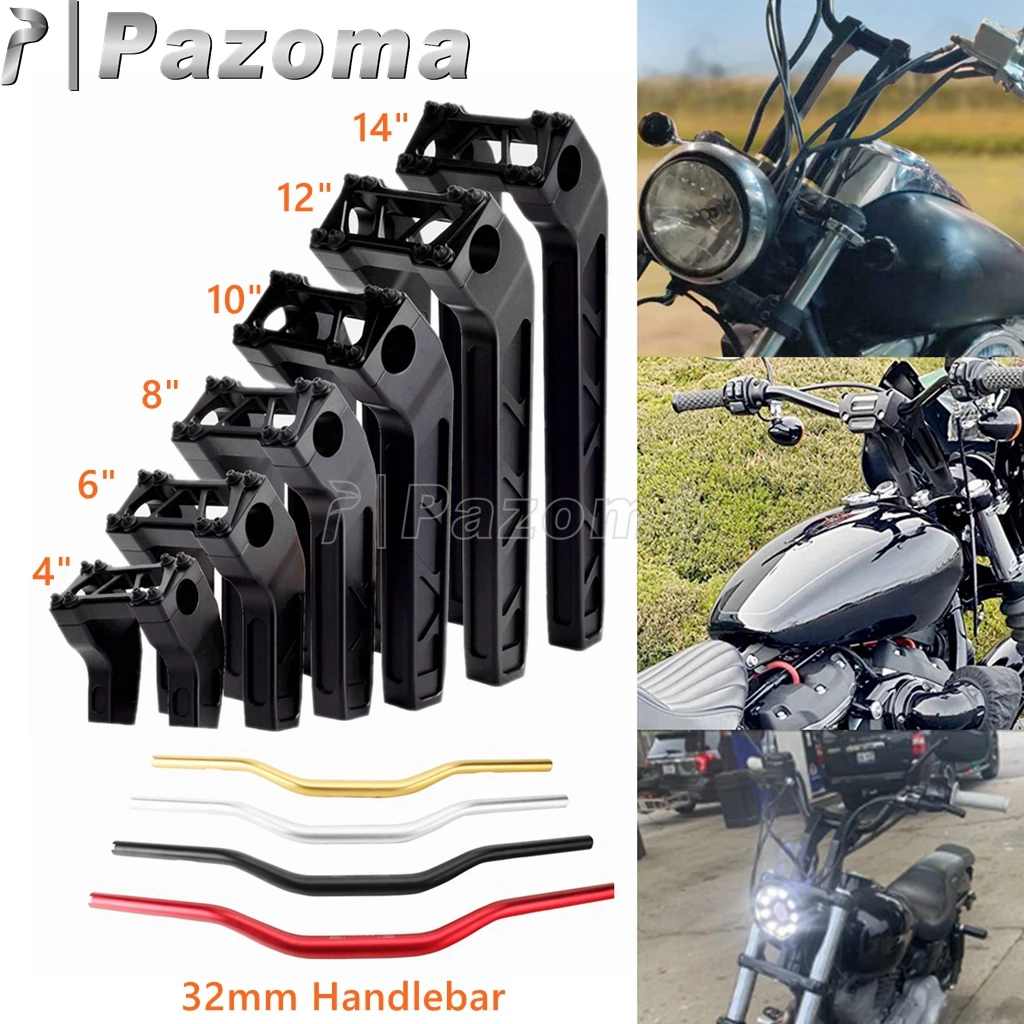 

Т-образный зажим для мотоцикла 4-14 дюймов, 32 мм, для Harley Dyna Street Bob Sportster Softail 2018-2022