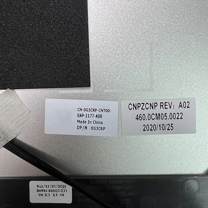 Acessórios para Laptop para Dell Inspiron 7570 7580 Lcd Back Cover Moldura Frontal com Logotipo Versão sem Toque 0g3crp Novo - Imagem 3